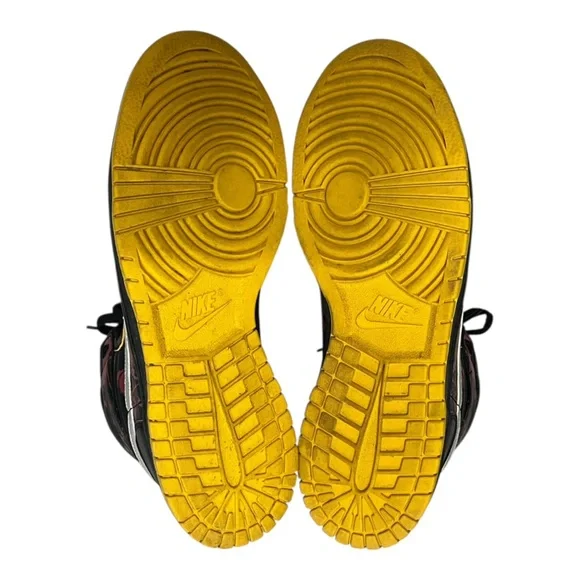 NikeBig High Black Silver Yellow KILL BILL Sneakers Hi Top Mens 8.5